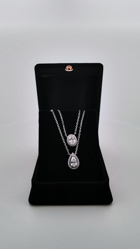 925 Ayar Gümüş Buz Damlası Kolye