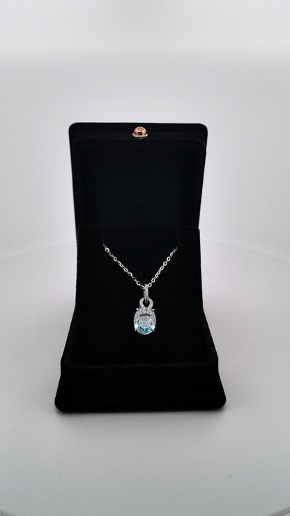 925 Ayar Gümüş Aqua Damla Kolye
