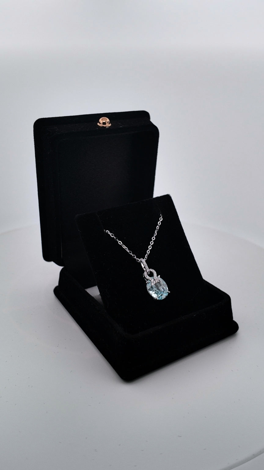 925 Ayar Gümüş Aqua Damla Kolye