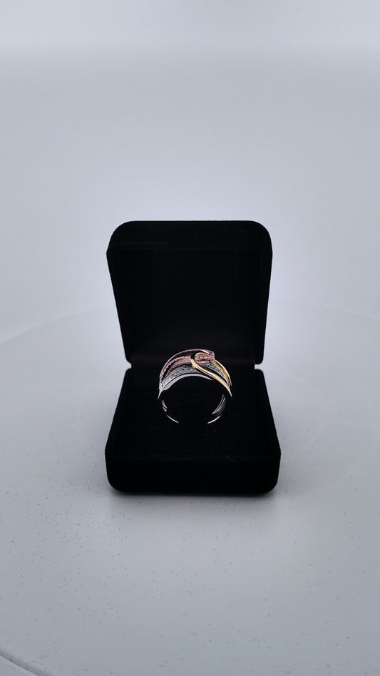 925 Ayar Gümüş İç İçe Aşk Yüzüğü