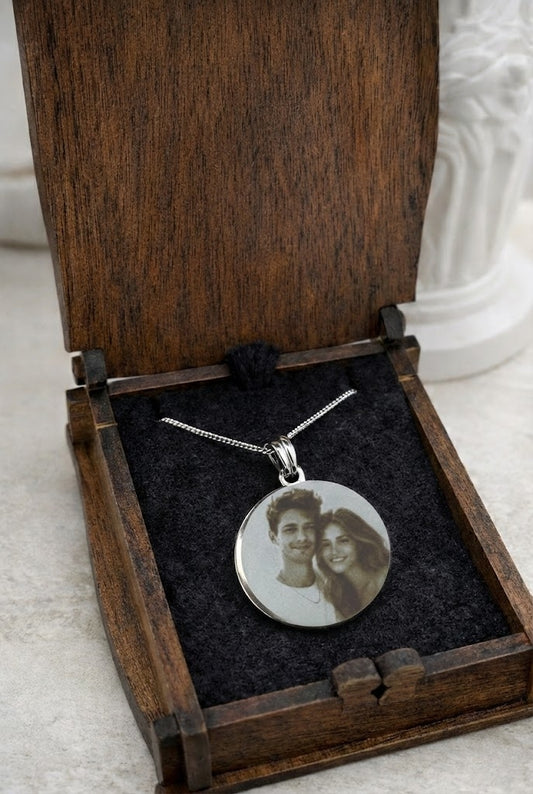 925 Ayar Gümüş Kişiye Özel Resimli Kolye